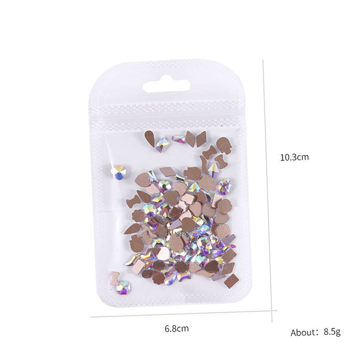 Стрази Плоскі WOONEKY Змішані форми для дизайну нігтів, 100 шт., фото №3 Стрази Плоскі WOONEKY Змішані форми для дизайну нігтів, 100 шт., фото №3