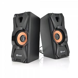 Колонки 2.0 Kisonli U-9003, для ПК і ноутбука USB 3.5mm, 2x3W 20Hz 20KHz Black BOX Q40 - Фото 1