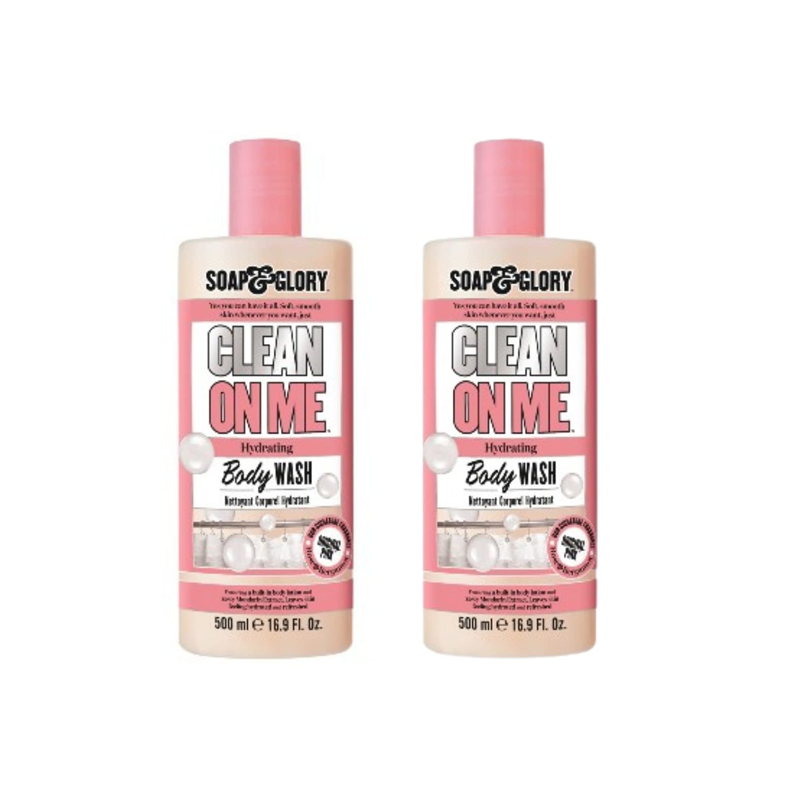 Кремовий гель для душу Soap & Glory Clean On Me 500 мл (2 шт.), фото №1 Кремовий гель для душу Soap & Glory Clean On Me 500 мл (2 шт.), фото №1
