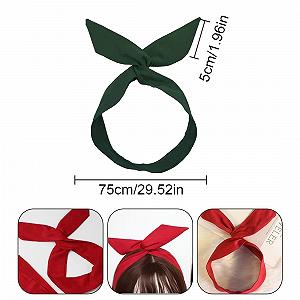 Пов'язка для волосся з бантом, 4 шт, вінтажна synthetic.ua - Фото 1