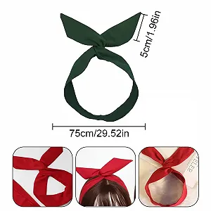 Повязка для волос с бантом, 4 шт, винтажная synthetic.ua - Фото 1