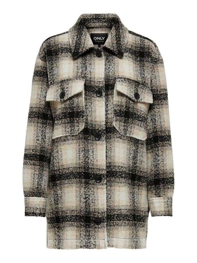 Куртка ONLY ALLISON CHECK SHACKET OTW NOOS 15210562 Бежевый XS, фото №3
