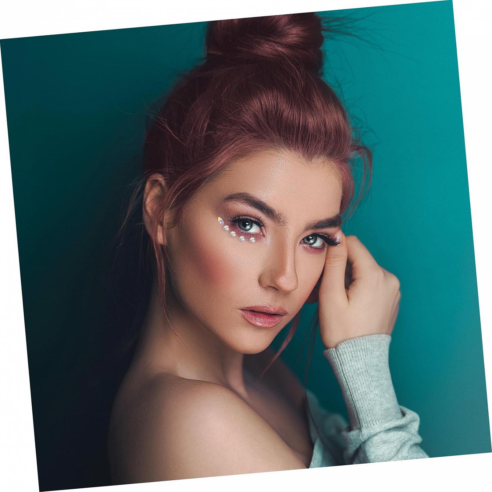 Наклейки Стразы Healeved 6 Листов для Глаз, Декоративные Камни, Наклейки Стразы для Ногтей, Стразы для Лица, Драгоценности для Лица, Наклейки с Камнями, фото №5