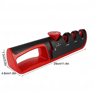 Точилка для ножів 4-в-1 з регульованим кутом 14-24 градуси та нековзною основою з вольфрамової сталі та кераміки synthetic.ua - Фото 1