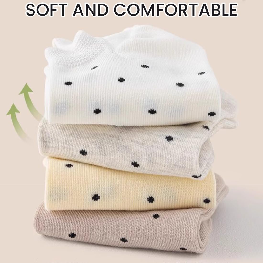 Носки Женские Короткие Носки-Кроссовки 10 Пар Размер 35-38 Спортивные Носки в Горошек, фото №2