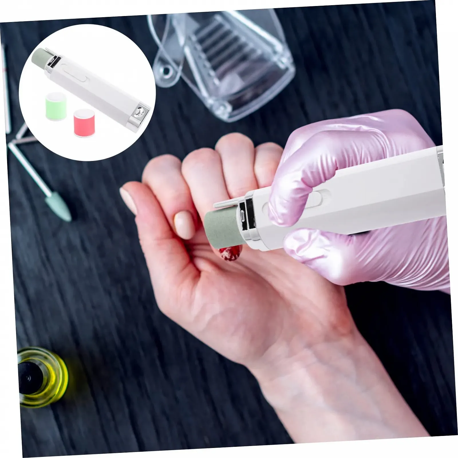 Беспроводной портативный кусачок для ногтей PACKOVE Professional Manicure and Polishing Machine для акриловых ногтей, компактный, легкий, с эргономичным корпусом и тихой работой в дороге, фото №8 Беспроводной портативный кусачок для ногтей PACKOVE Professional Manicure and Polishing Machine для акриловых ногтей, компактный, легкий, с эргономичным корпусом и тихой работой в дороге, фото №8