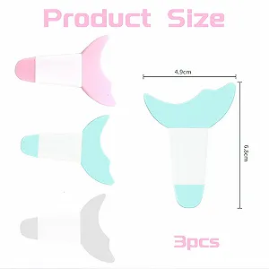 Набір WOOXDYUK 3 силіконових трафаретів для підводки для очей рожевий/зелений/сірий synthetic.ua - Фото 1