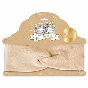 В'язана Пов'язка на Голову Papierdrachen Бежевий, Розмір 24 x 10 см synthetic.ua - Фото 1