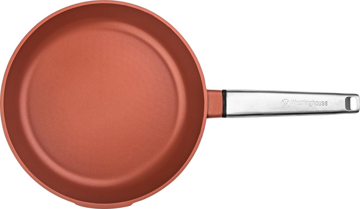 Сковорідка Westinghouse Performance Series 24 см Індукційна Антипригарна з Ручкою з Нержавіючої Сталі Червона Коричнева, фото №2