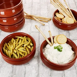 Миска MamboCat Berlin Cazuela, 15.7 см, M, красно-коричневая, набор 6 шт. synthetic.ua - Фото 1