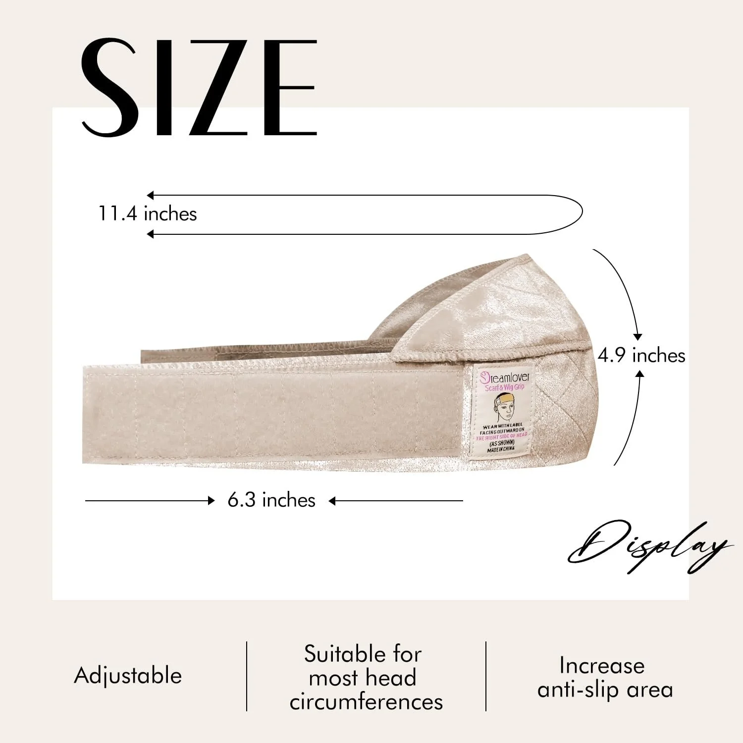 Пов'язка для перуки Dreamlover Нековзка регульована, фото №6