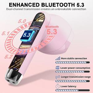 Наушники Bluetooth 5.3 Беспроводные с 4 ENC микрофонами Внутриканальные 42H Глубокие басы Шумоподавление Водонепроницаемые IP7 synthetic.ua - Фото 1