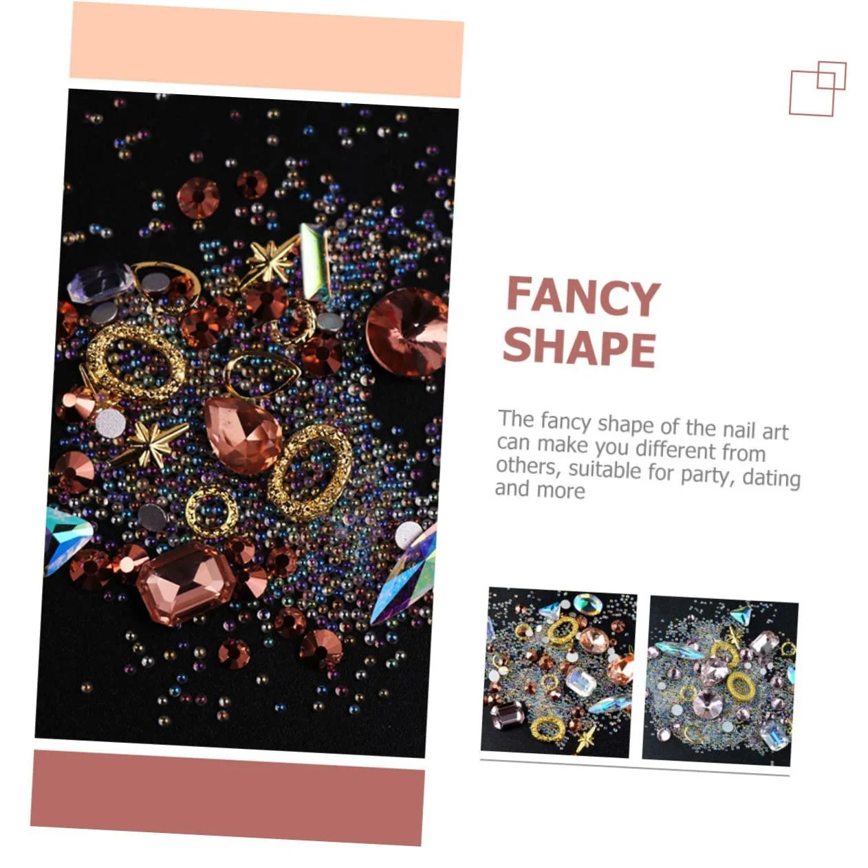Наклейки для ногтей Vivid 3 коробки Набор для украшения ногтей Аксессуары для маникюра Инструменты для нейл-арта Блестящие стразы, фото №3