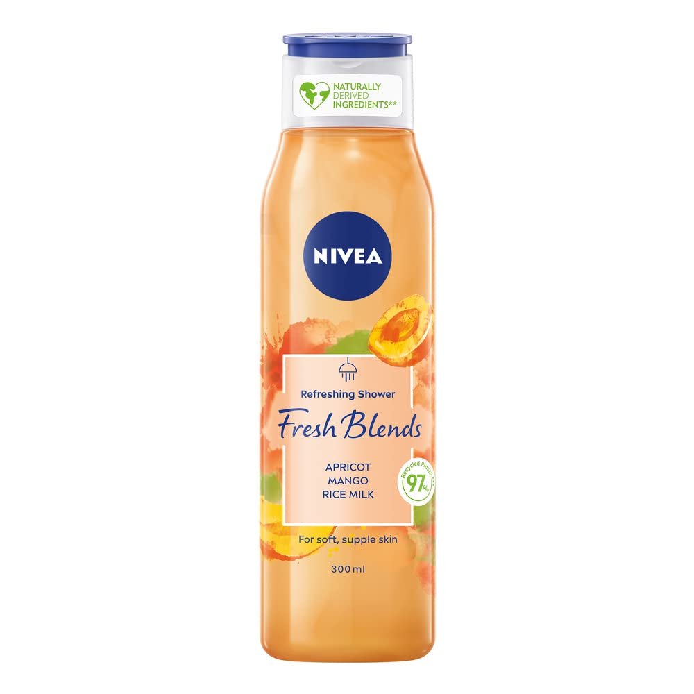 Гель для душа NIVEA Fresh Blends Абрикос 300 мл Веганский, фото №1