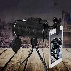 Монокуляр DERBUT BAK4 Prism Low NightScope 40X60 Телескоп тримач для смартфона, штатив, водонепроникний IPX7 - Фото 1