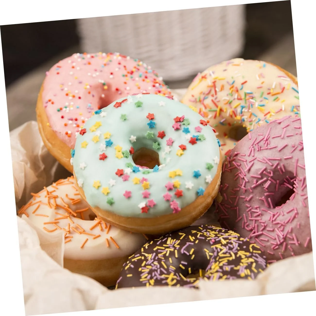 Формы для выпечки пончиков INOOMP Набор 3 шт Пластик без BPA Сердце Цветок и Круг, фото №6