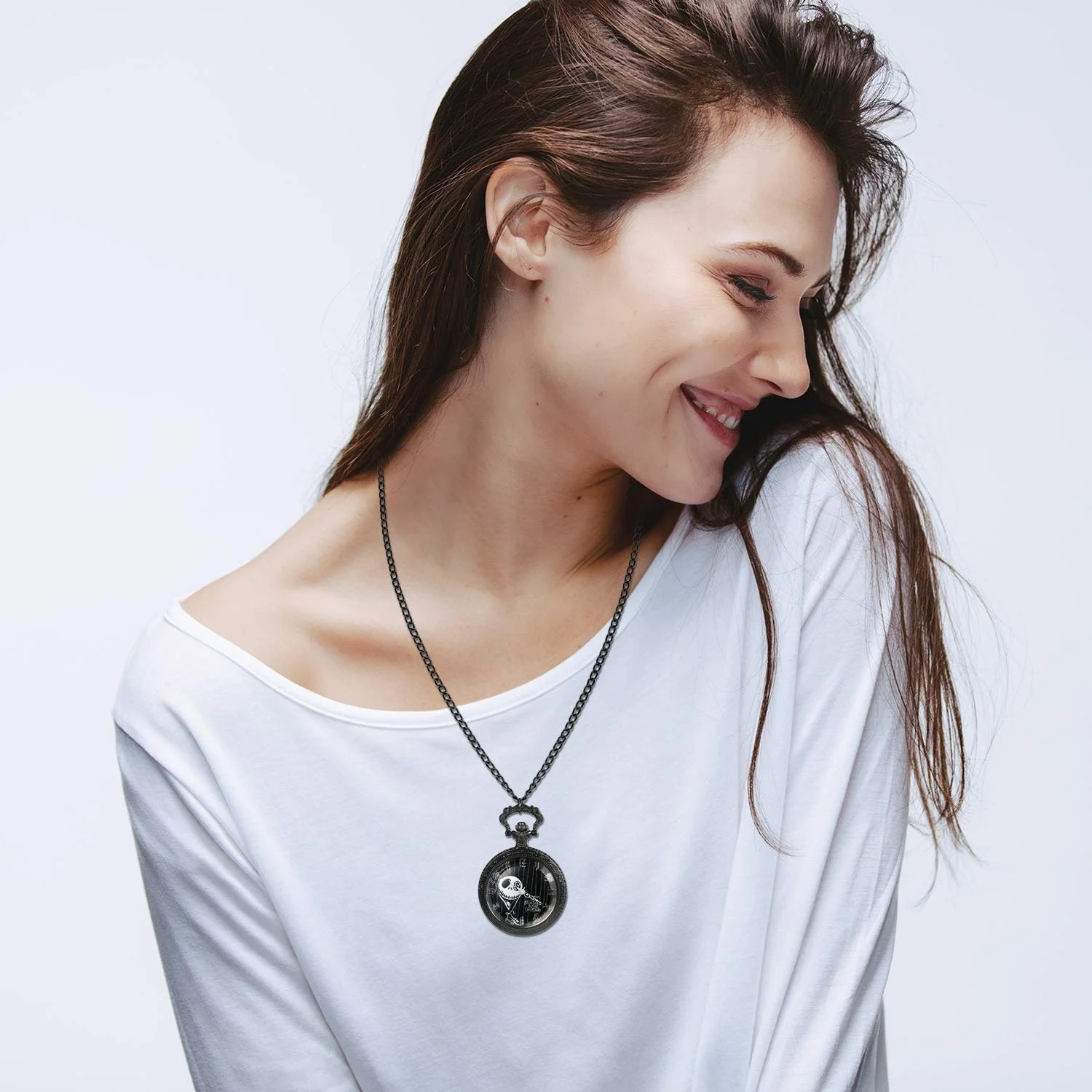 Кишеньковий годинник Чоловічий JewelryWe Halloween з черепом, фото №6