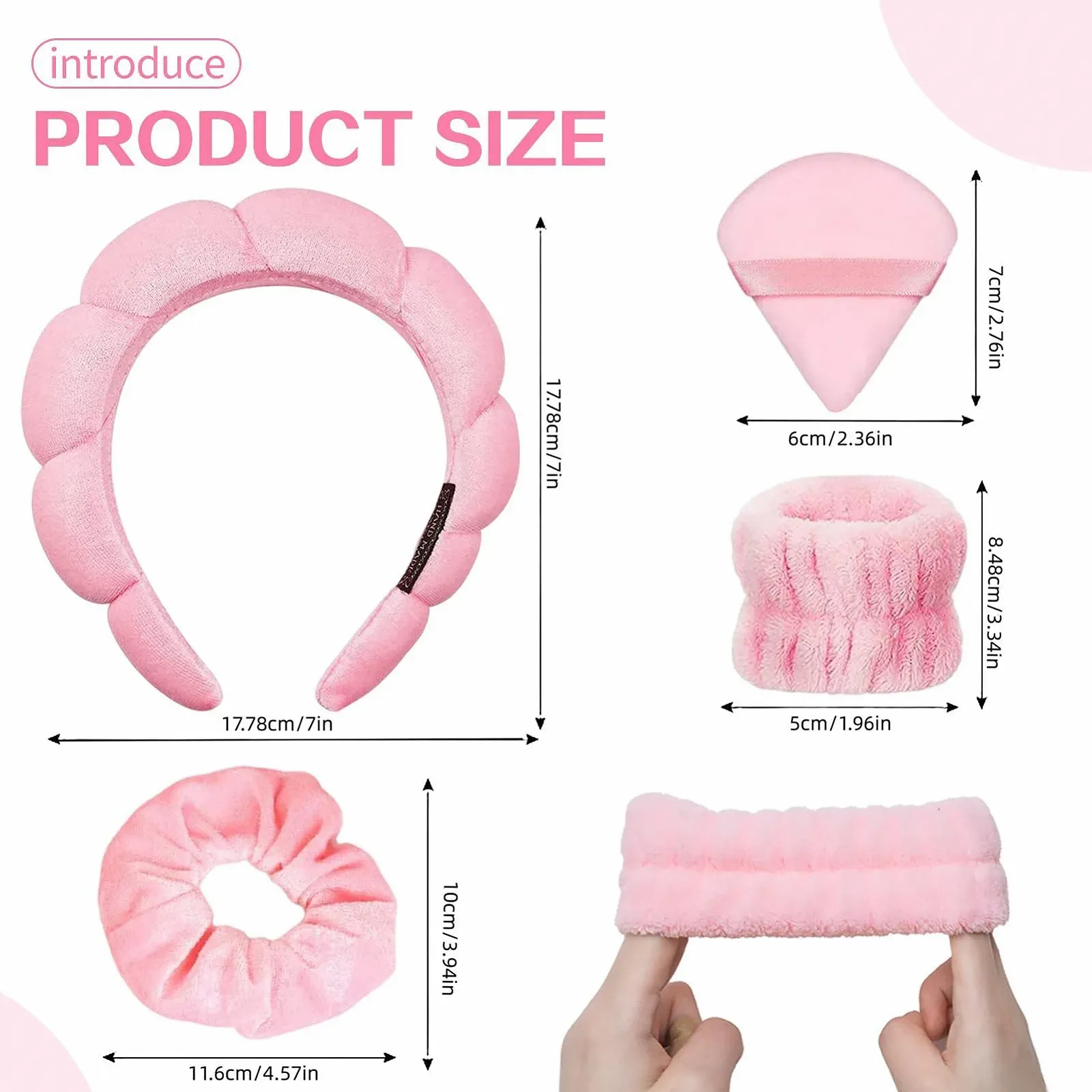 Обруч для волос Cosmetics, 7 штук, фото №2