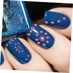 Набор для дизайна ногтей со стразами Healeved 1440 шт., круглые стразы AB с плоским серебряным основанием для украшения ногтей synthetic.ua - Фото 1