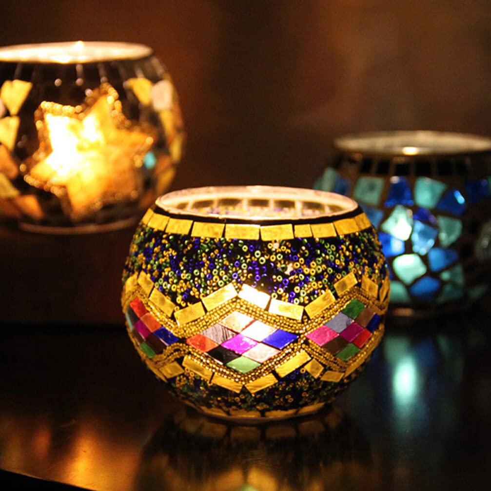 Подсвечник Beaupretty Mosaic Votive Tea Light Holder Стеклянный Романтический, фото №5