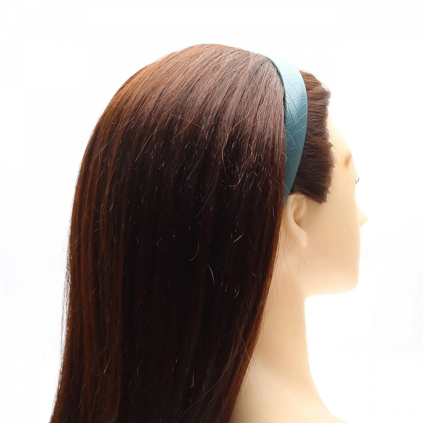 Обруч Кожаный Голубой, фото №4