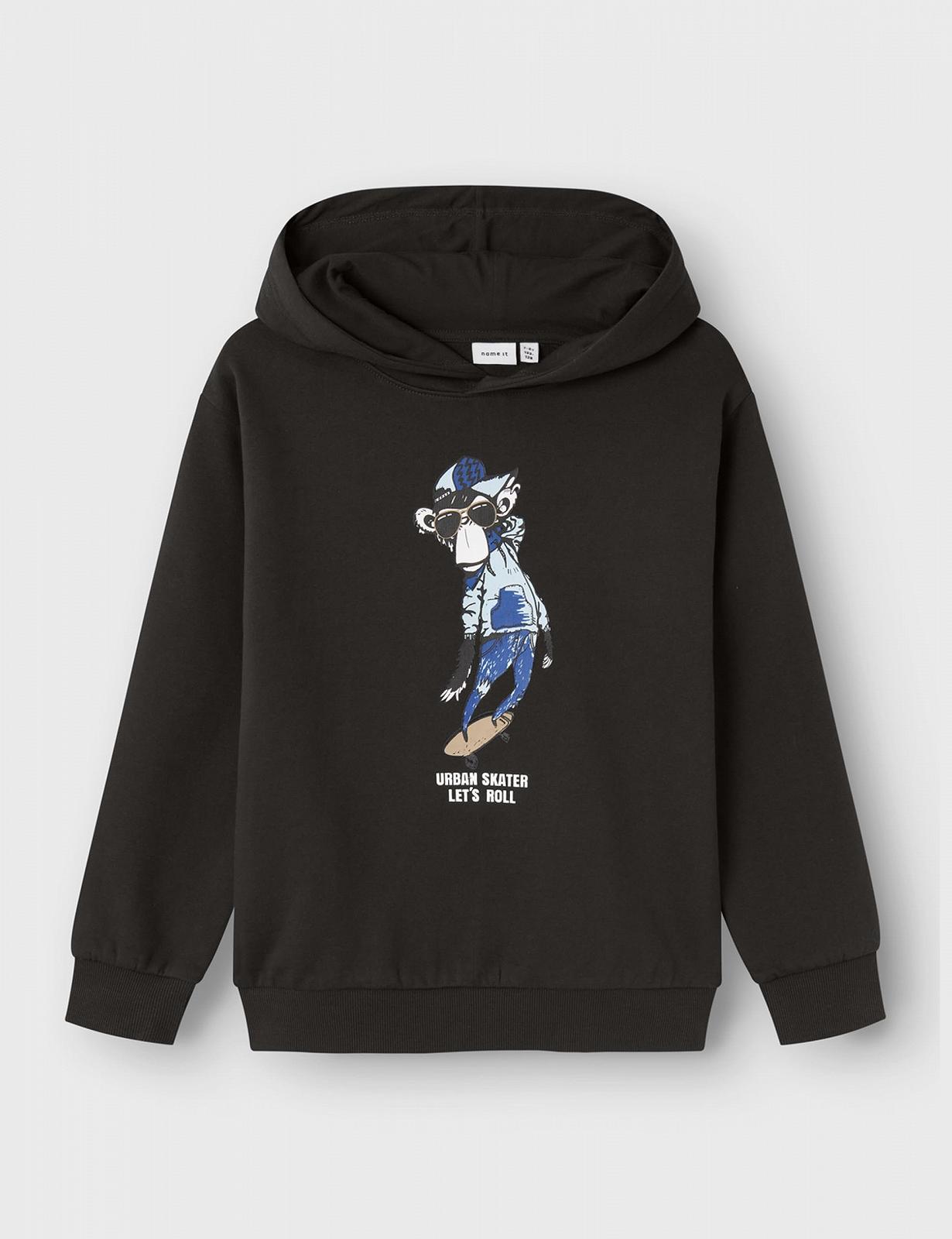 Худи NAME IT Nkmrenma LS Nreg Sweat Wh Bru для мальчиков, фото №3