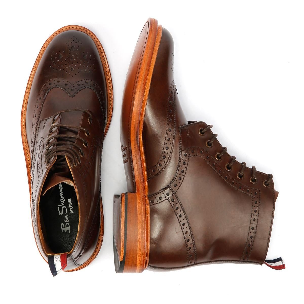 Ботинки Ben Sherman Arthur Кожаные Коричневые, фото №4
