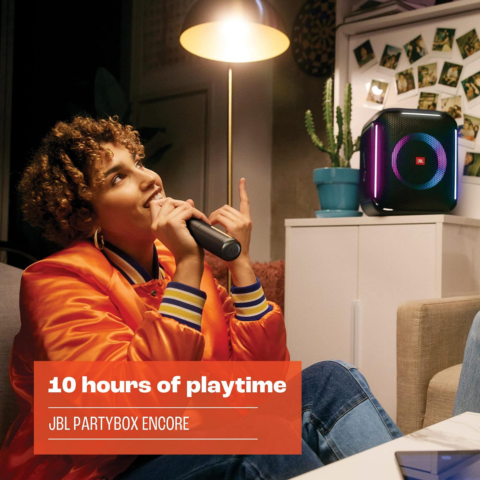 Акустична система JBL PartyBox Encore Essential з вбудованими вогнями IPX4 чорна, фото №6