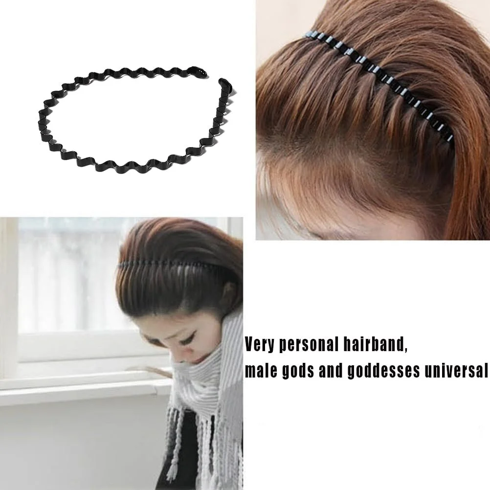 Еластична Обруч для волосся з металевими вставками, 6 штук, фото №6