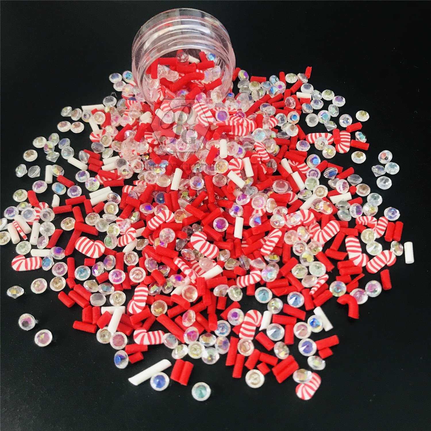 Украшения для ногтей Рождественские палочки Микс Диски Полимерная мягкая глина для дизайна ногтей и рукоделия XRT-W04, фото №1