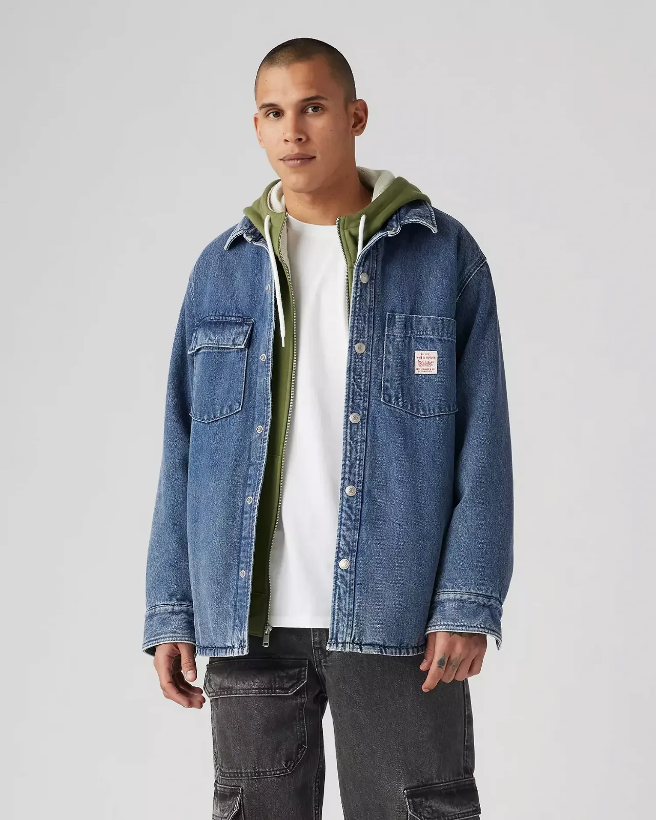 Чоловіча джинсова сорочка  Levis - Telegraph Overshirt Get Involved T Ow - XS, фото №1