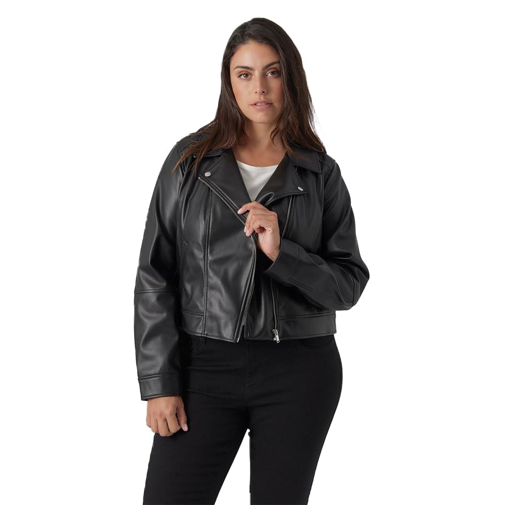 Куртка VERO MODA CURVE Vmcbellaanna Short Coated JKT Cur Noos PU, фото №1