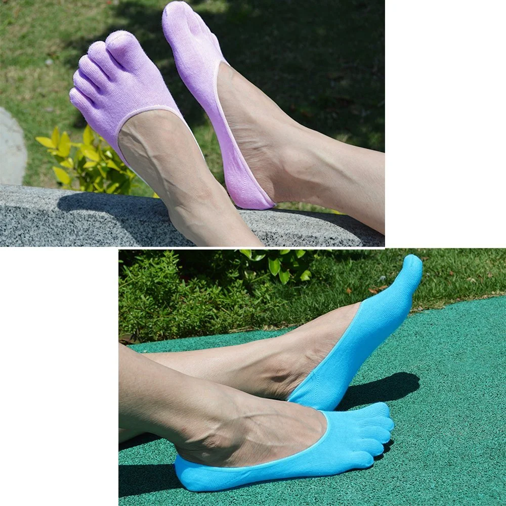 Носки CaiDieNu Короткие Цветные Спортивные для тренировок и отдыха, Подходят для обуви с пальцами, Высококачественная гребенная хлопчатобумажная ткань и открытая пятка, фото №5