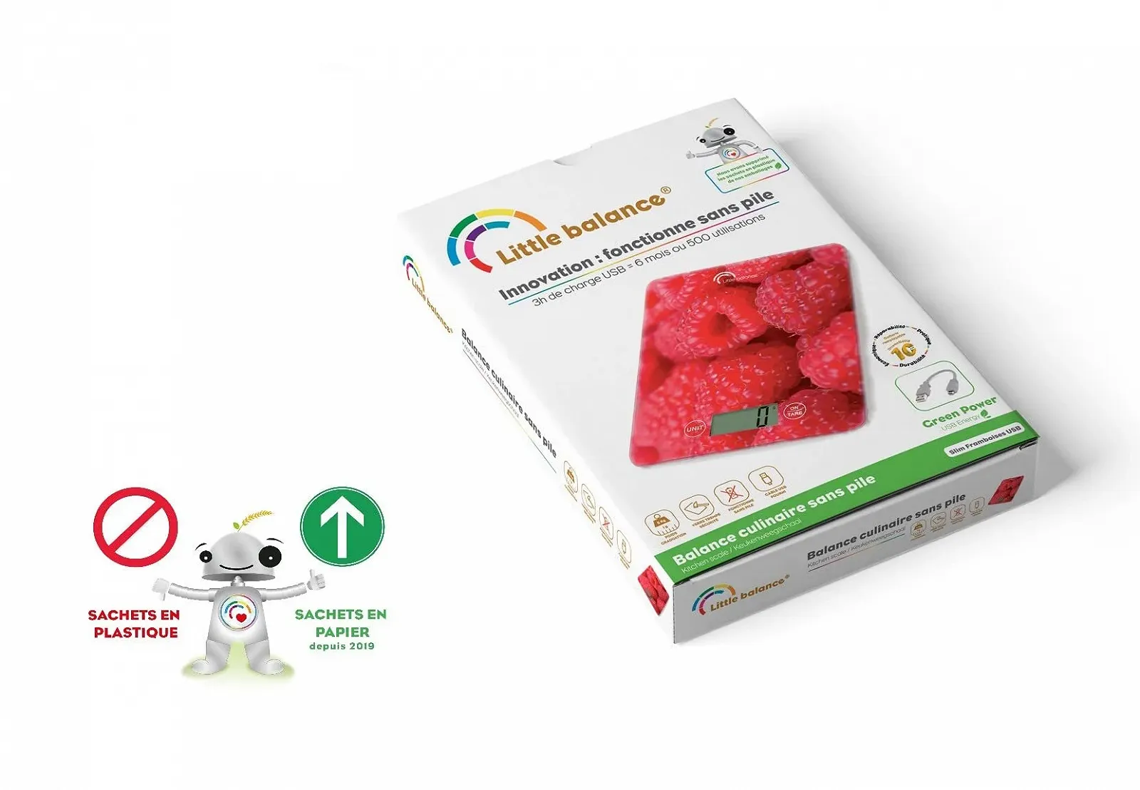Кухонні ваги LITTLE BALANCE 8546 Slim Raspberry USB-R 5 кг Малинові, фото №4 Кухонні ваги LITTLE BALANCE 8546 Slim Raspberry USB-R 5 кг Малинові, фото №4