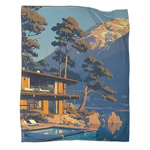 Покривало Silent Cottage М'яка, тепла, затишна фланелева флісова Покривало для дивана 3D друк Розмір 180 x 200 см - Фото 1