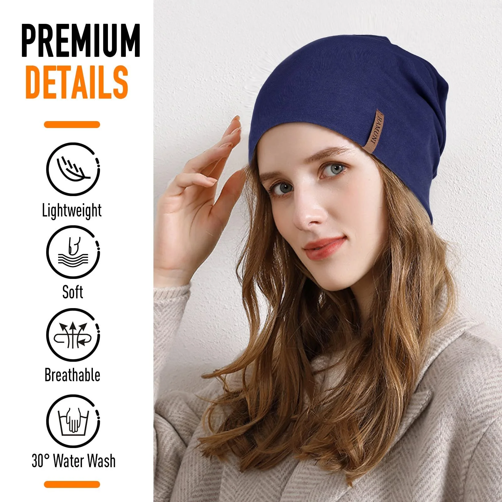 Удлиненная Шапка-Бини, Мягкая Хлопковая, фото №2 Удлиненная Шапка-Бини, Мягкая Хлопковая, фото №2