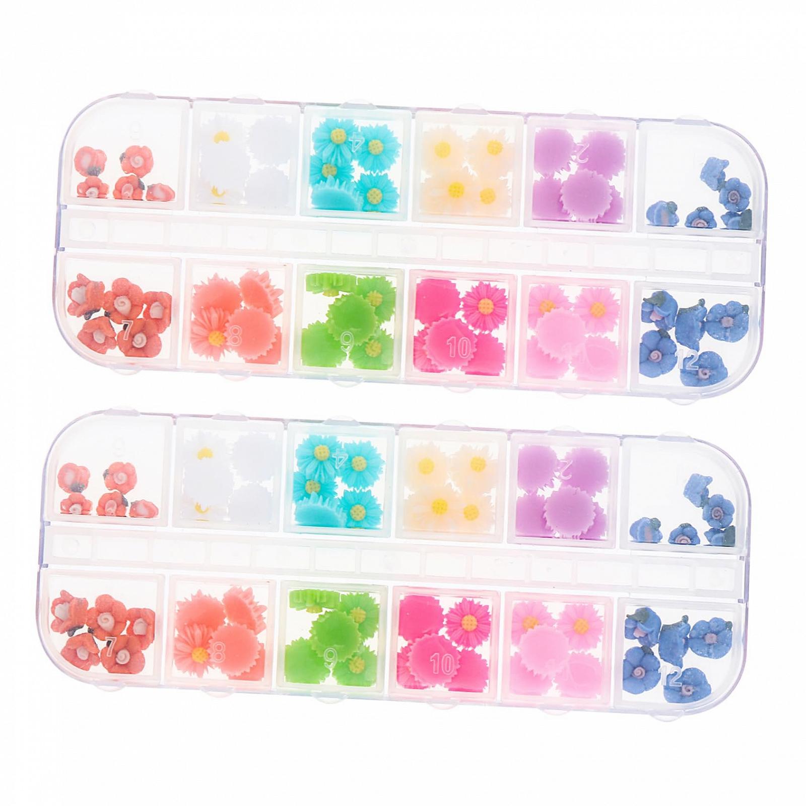 Квітка з смоли WOONEKY 3D ромашка Набір наклейок для нігтів 2 коробки, фото №1 Квітка з смоли WOONEKY 3D ромашка Набір наклейок для нігтів 2 коробки, фото №1