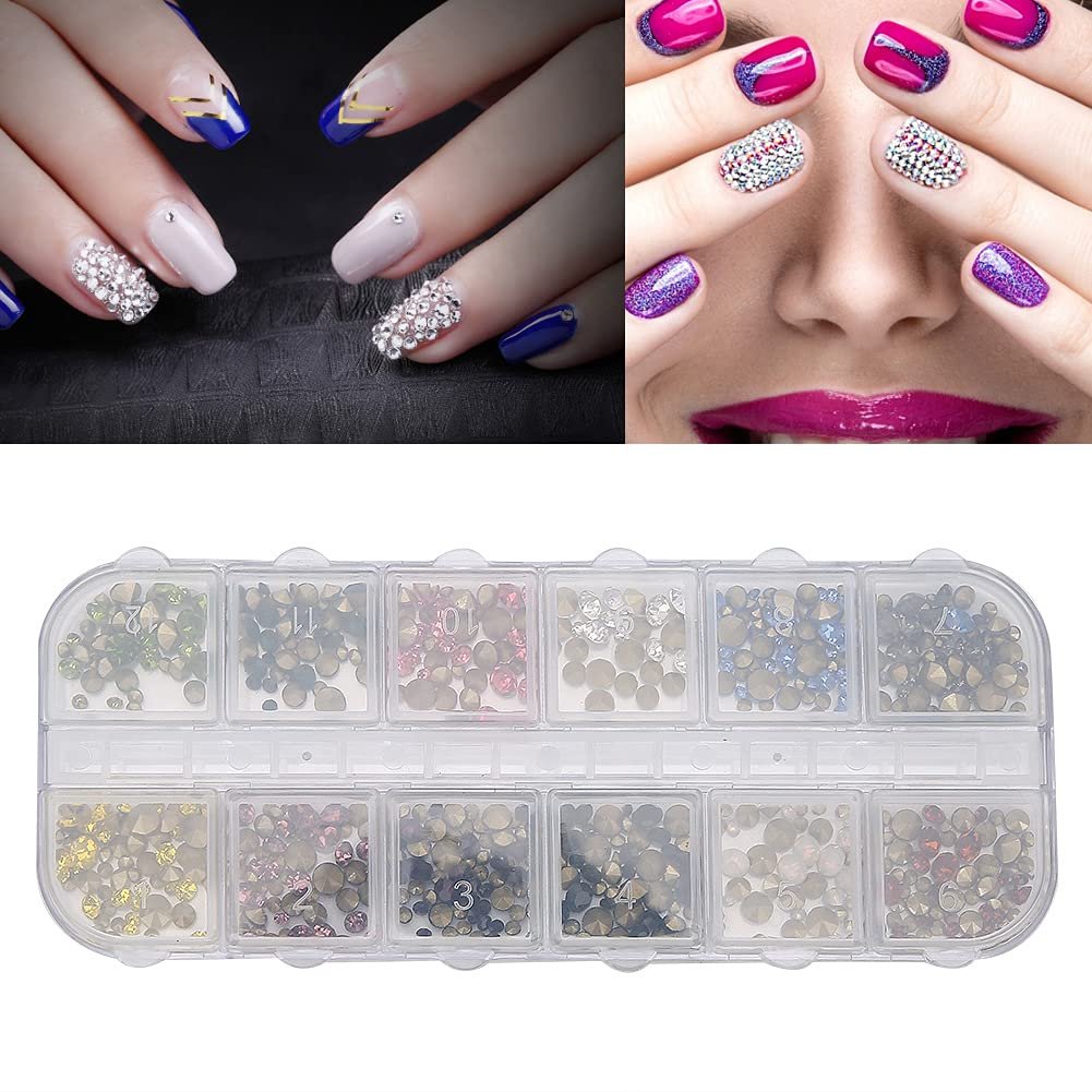 Набір страз для нігтів у 12 коробках, фото №3