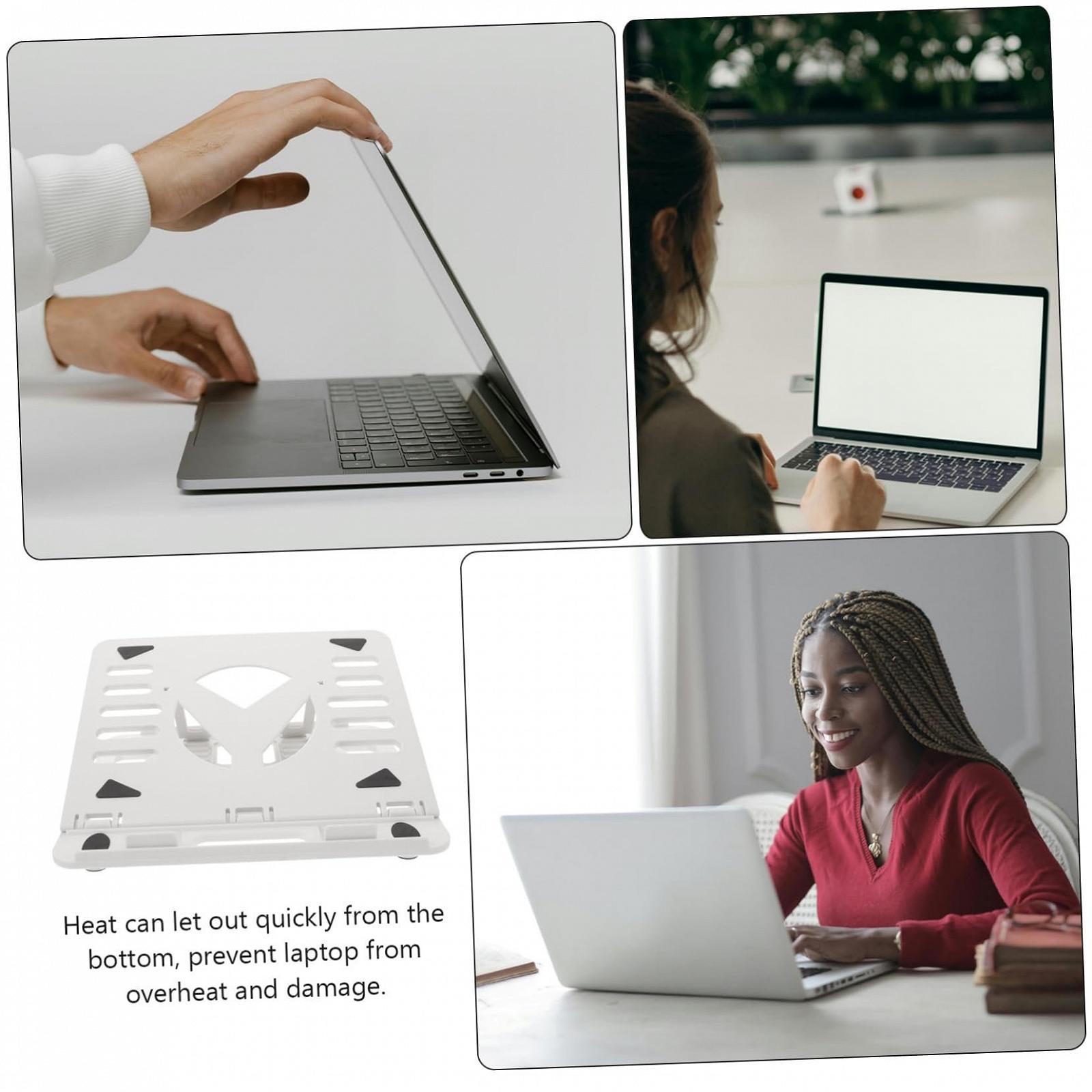 Подставка для ноутбука Sewroro Пластиковая Нескользящая Держатель для ноутбука Регулируемая Складная, фото №7 Подставка для ноутбука Sewroro Пластиковая Нескользящая Держатель для ноутбука Регулируемая Складная, фото №7