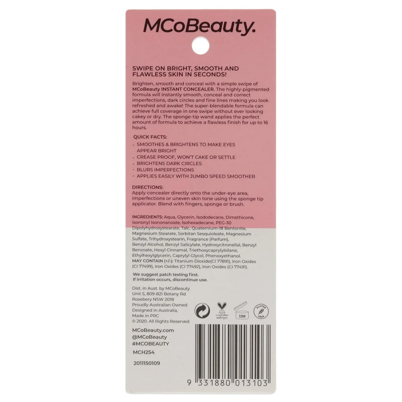 Консилер MCoBeauty Instant Camouflage and Contour Warm Honey 8.5 г, фото №2