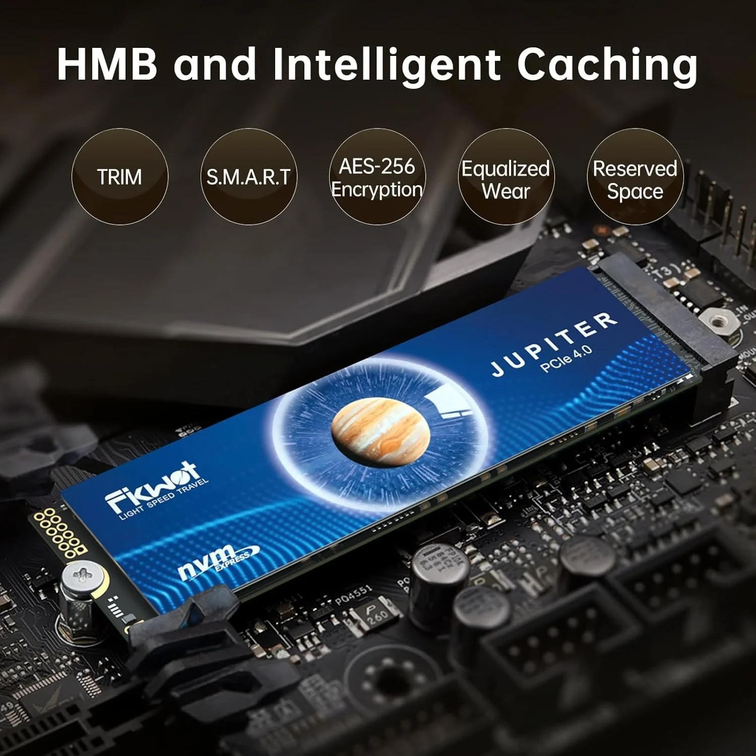 SSD-накопичувач Fikwot FX991 M.2 4TB NVMe PCIe Gen4 7300МБ/с, фото №7 SSD-накопичувач Fikwot FX991 M.2 4TB NVMe PCIe Gen4 7300МБ/с, фото №7