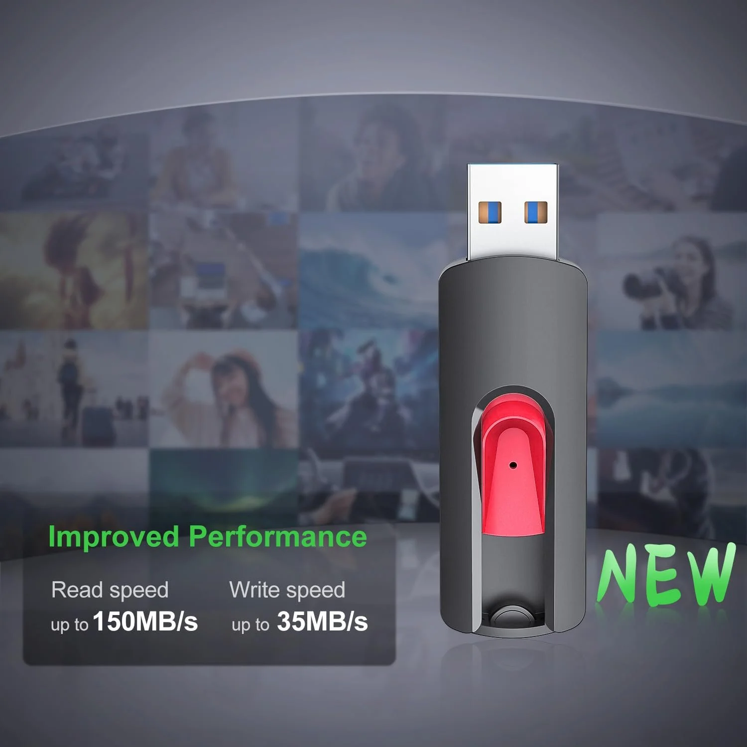 USB-накопичувач Vansuny 256ГБ USB 3.0 High Speed Червоний, фото №3 USB-накопичувач Vansuny 256ГБ USB 3.0 High Speed Червоний, фото №3