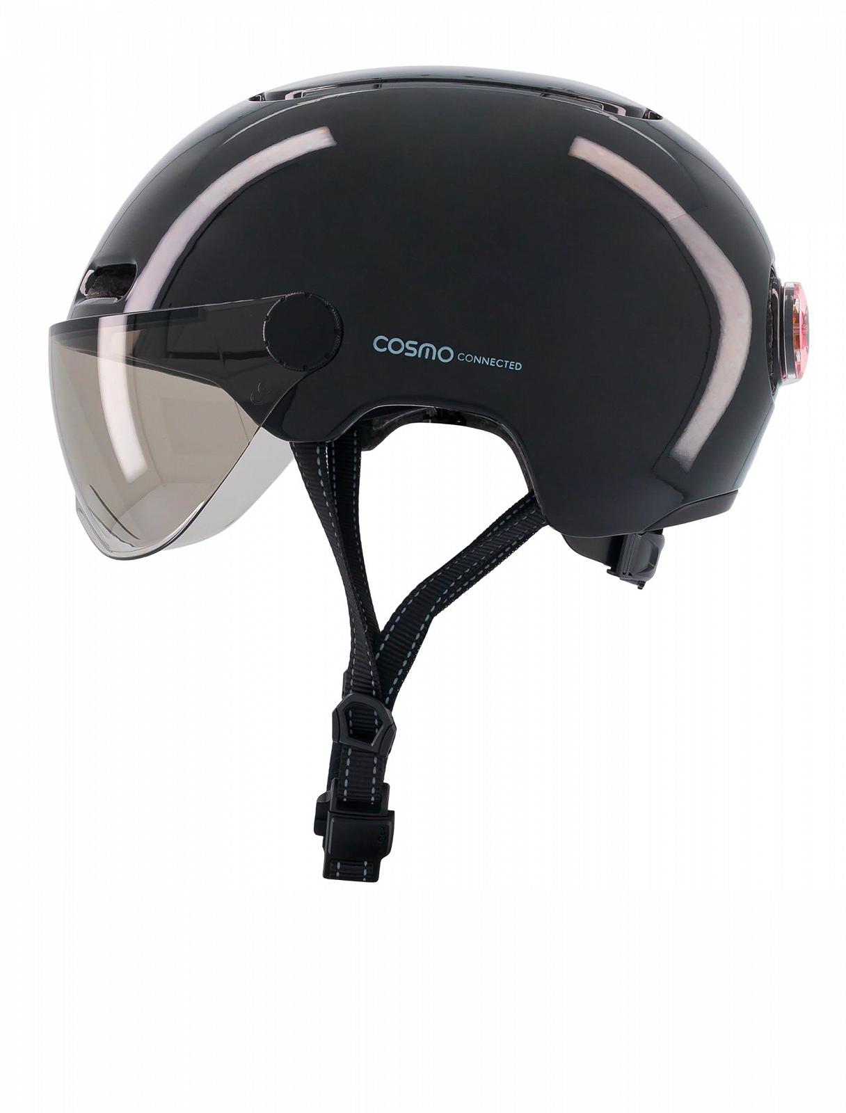 Шолом Cosmo Connected Fusion Smart Bike and Scooter з візором розмір Adult сигнал повороту автоматичний стоп-сигнал роздільна поїздка виявлення падіння, фото №1