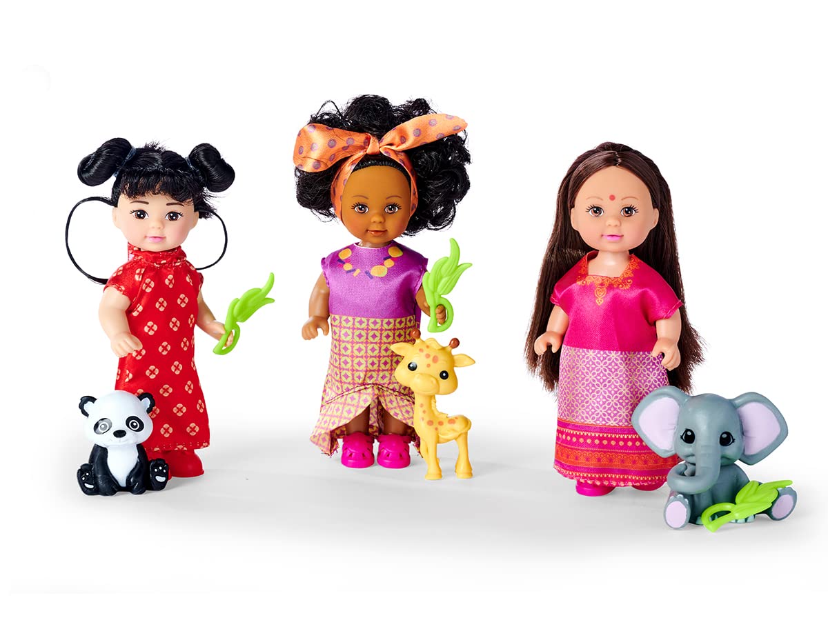 Лялька Simba Evi Love Animal World Міні лялька 12 см в образі Слоненяти, Жирафа чи Панди (один предмет в асортименті), фото №4
