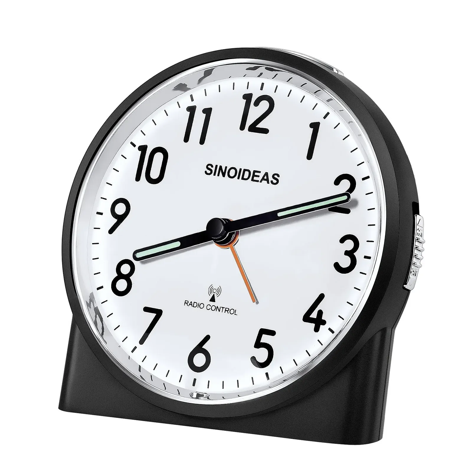 Радиоуправляемый будильник SINOIDEAS Аналоговый с Ночной Подсветкой и Функцией Повтора Сигнала Черный, фото №1 Радиоуправляемый будильник SINOIDEAS Аналоговый с Ночной Подсветкой и Функцией Повтора Сигнала Черный, фото №1