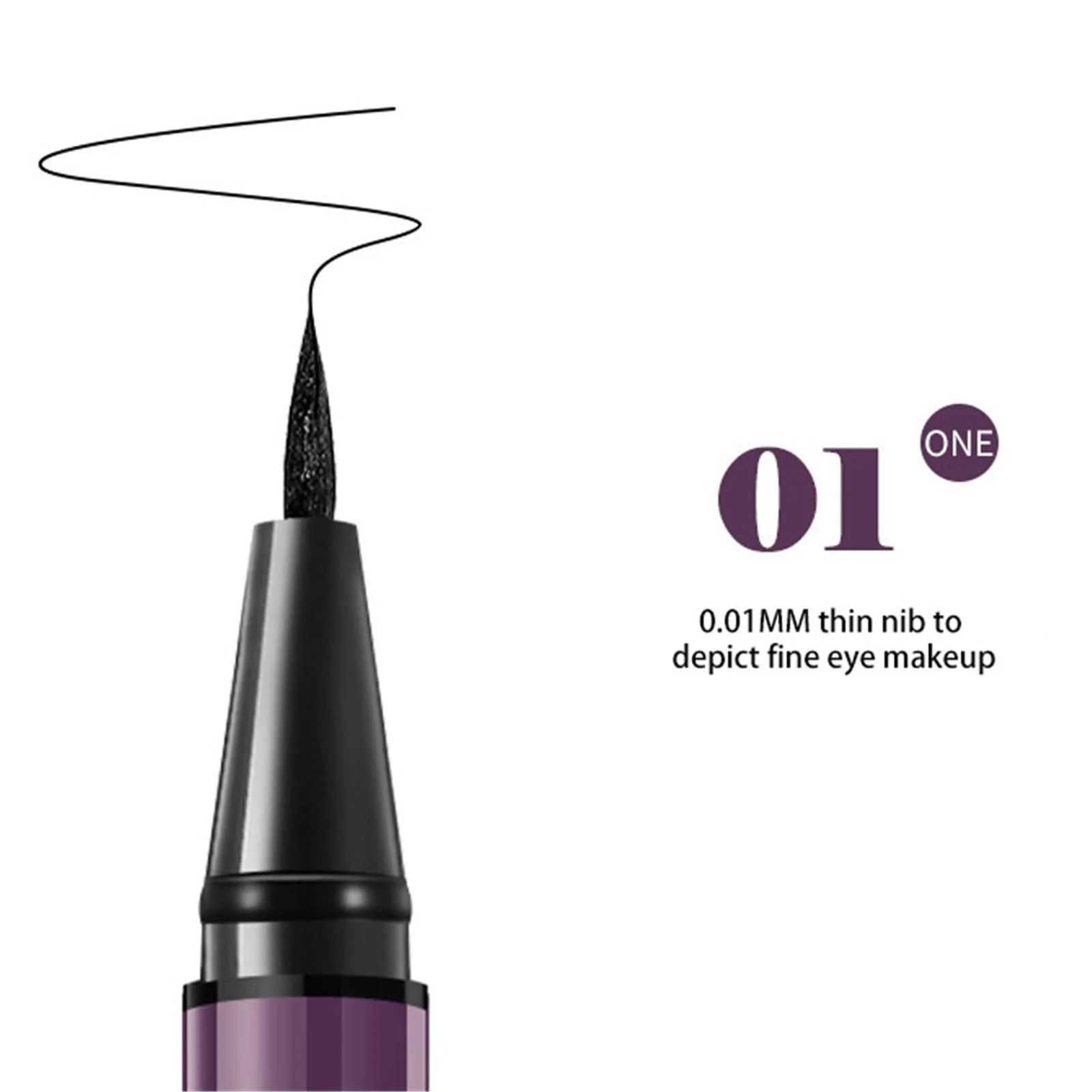 Подводка Smart Charm для начинающих, жидкая подводка-карандаш, которую нелегко обесцветить, 1 мл Фиолетовый, фото №2