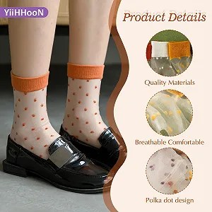 Жіночі прозорі шкарпетки Універсальний розмір synthetic.ua - Фото 1