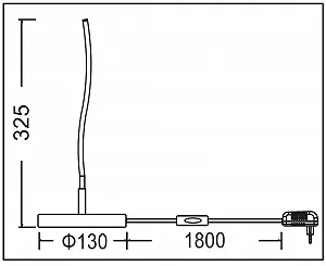 Настільна лампа Trango 2017-91A WAVE LED 5 Вт 400 лм 3000 K Чорний / Антрацит synthetic.ua - Фото 1