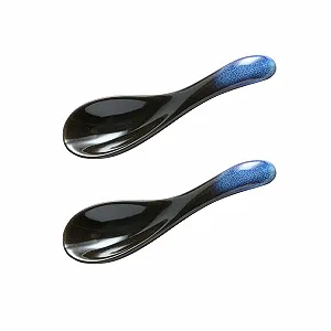 Ложка Суповая Asian керамическая в японском стиле голубая, упаковка 2 шт - Фото 1
