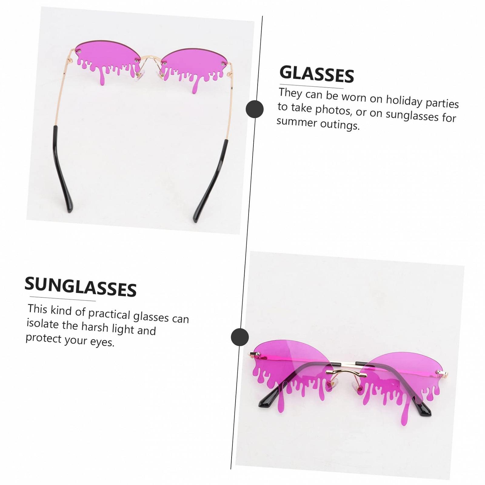 Очки PACKOVE Без оправы Сердцевидные Розовый Фиолетовый, фото №5